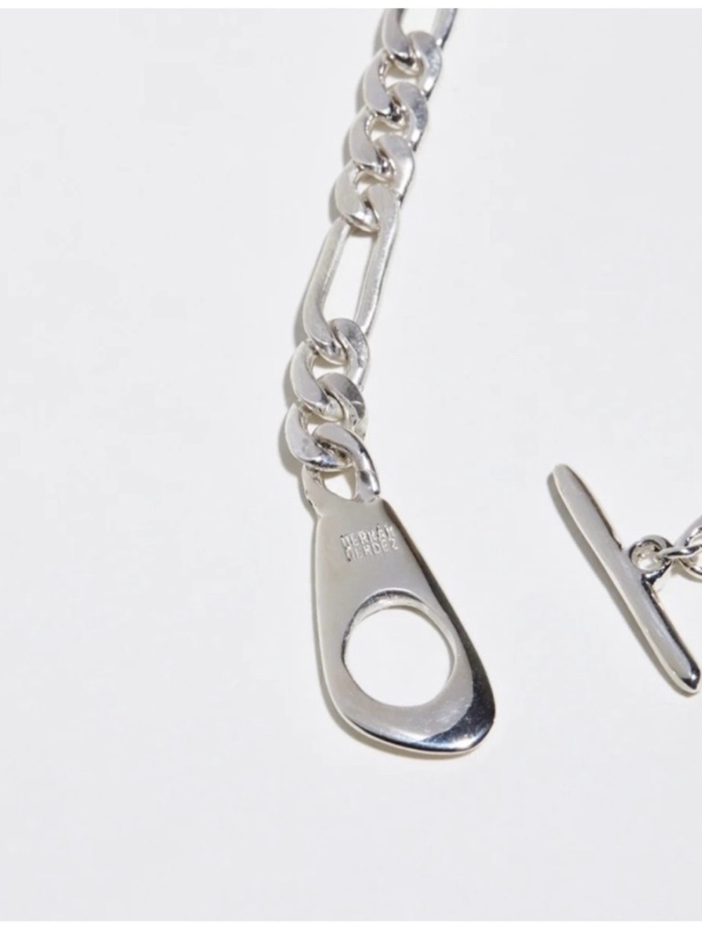 Figaro Necklace, 20” Chain - Silver - Picture 3 of 4